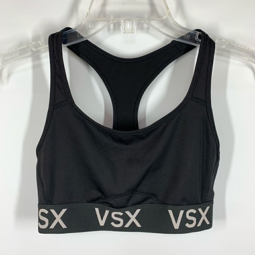 Victoria's Secret Women's VSX Sport Racerback Sports Bra BlackSize Small